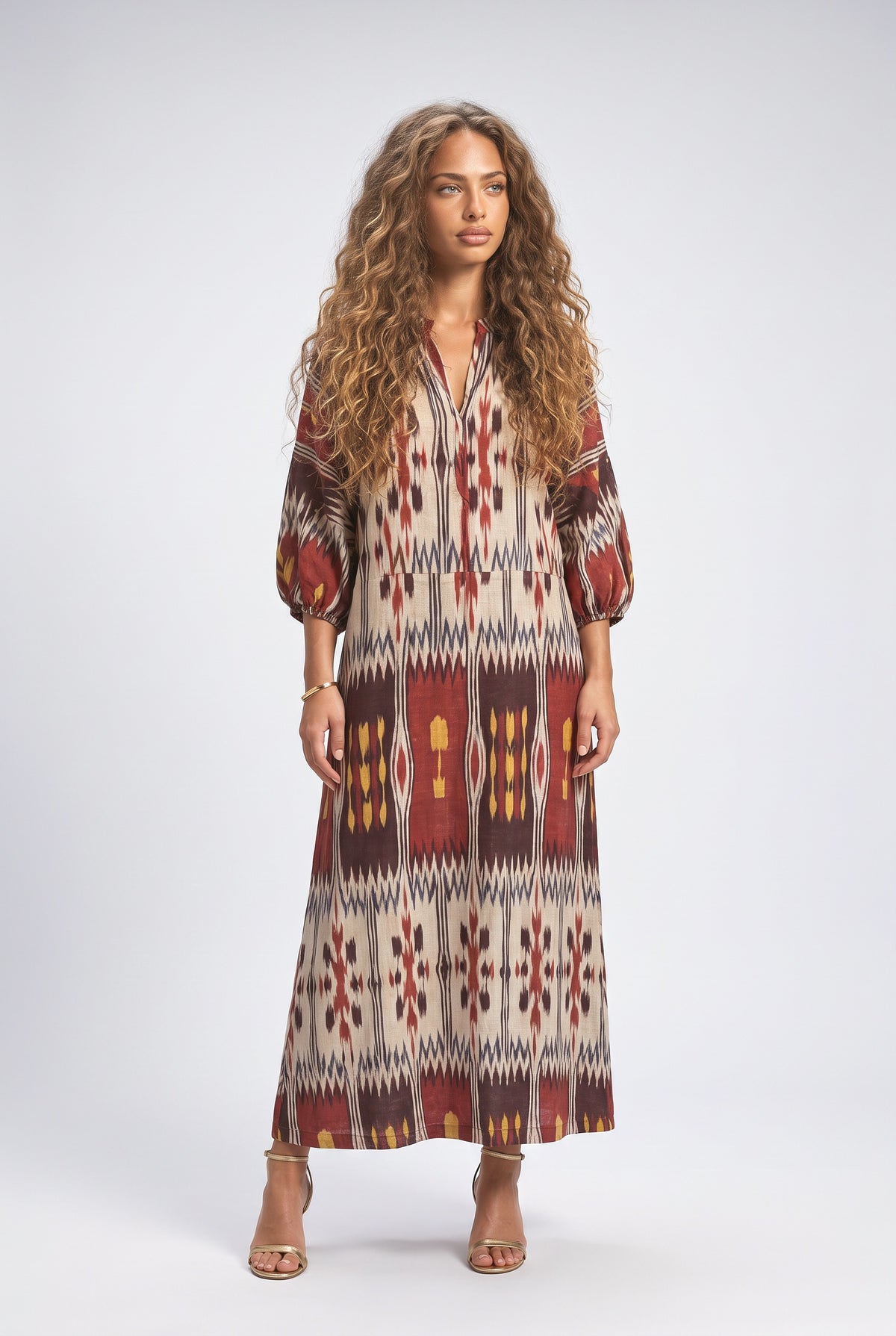 Bohemian Style Ekater Print Maxi Dress