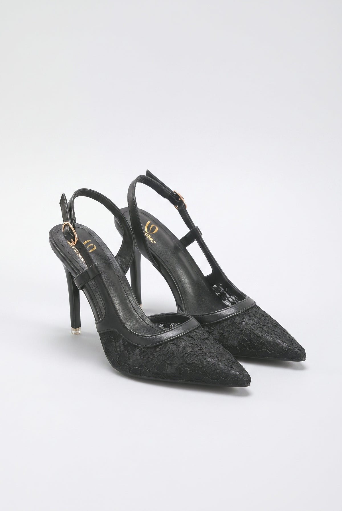 Lace High Heels, black