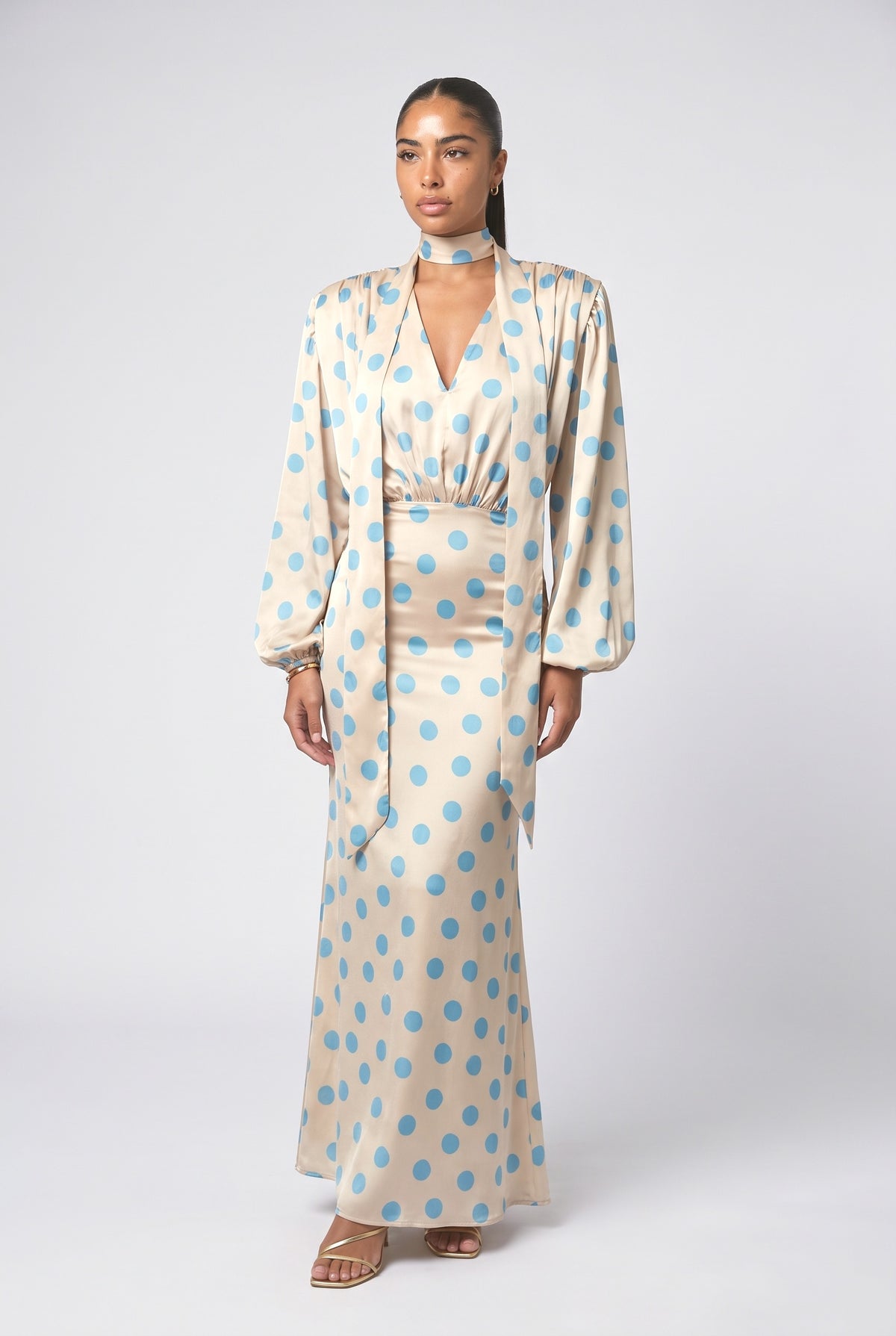 Blue Polka Dot Outfit Set, blue set