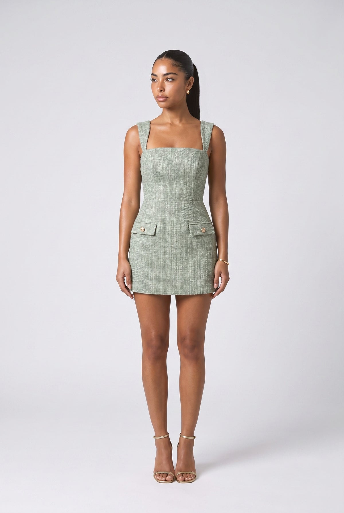 Blue Backless Mini Dress, blue