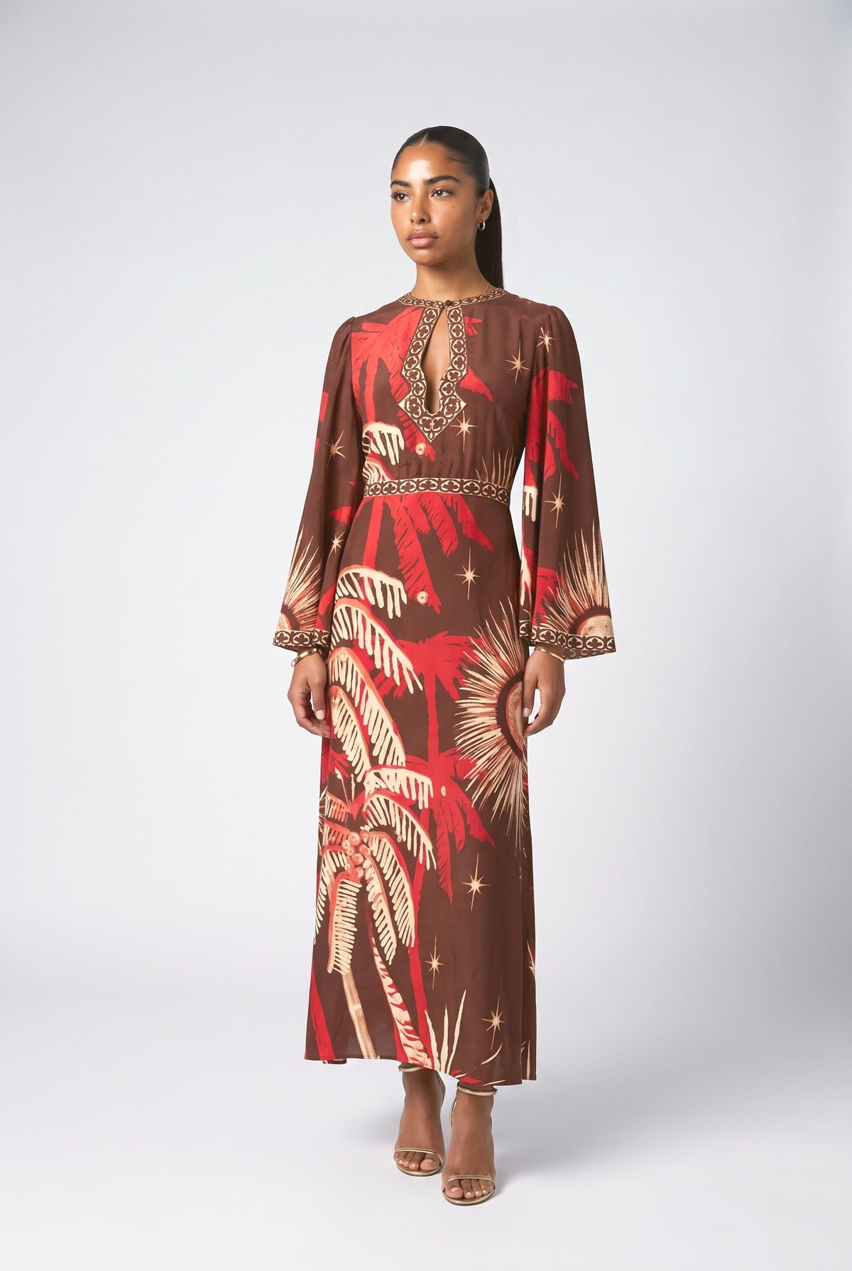 Brown Maxi Dress, brown