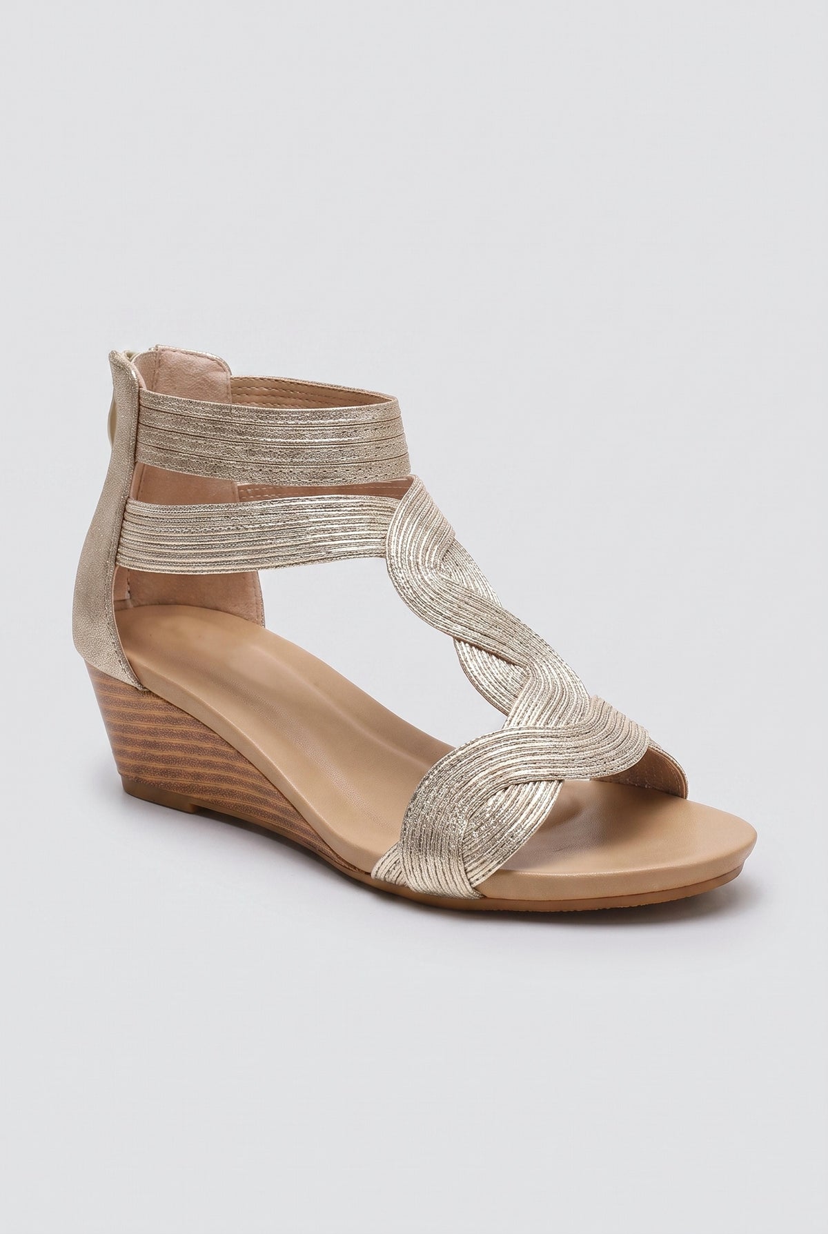 Wedge Sandals, gold