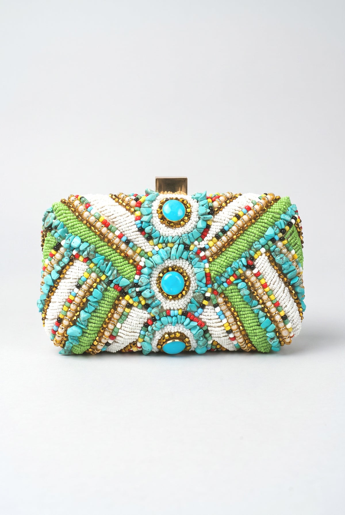 Green Beaded Handbag, green