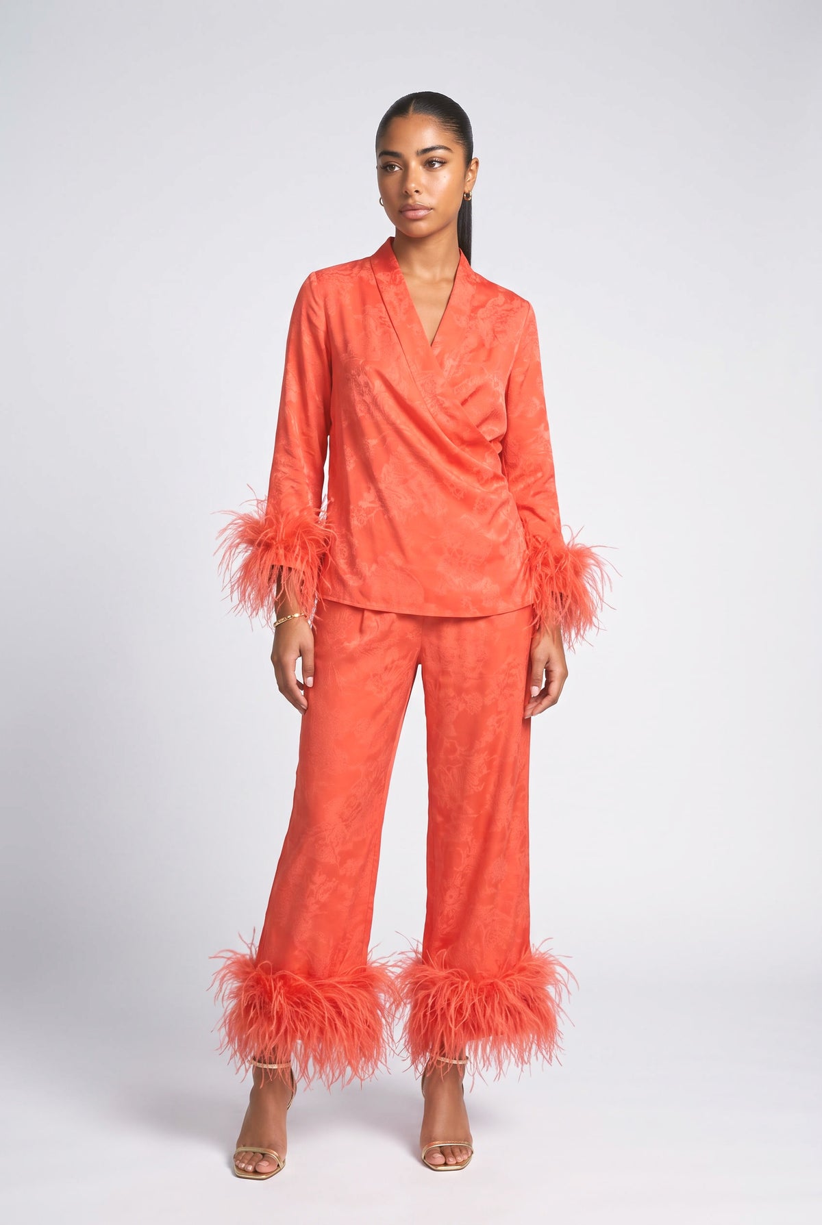 Wrap Outfit Set, orange set