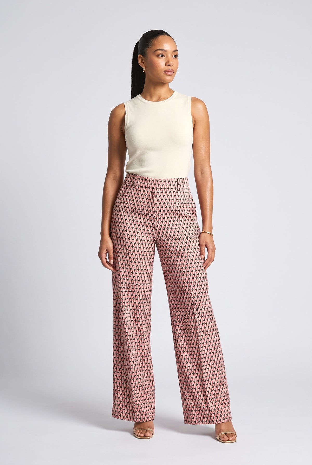 Pink Floral Pants, pink