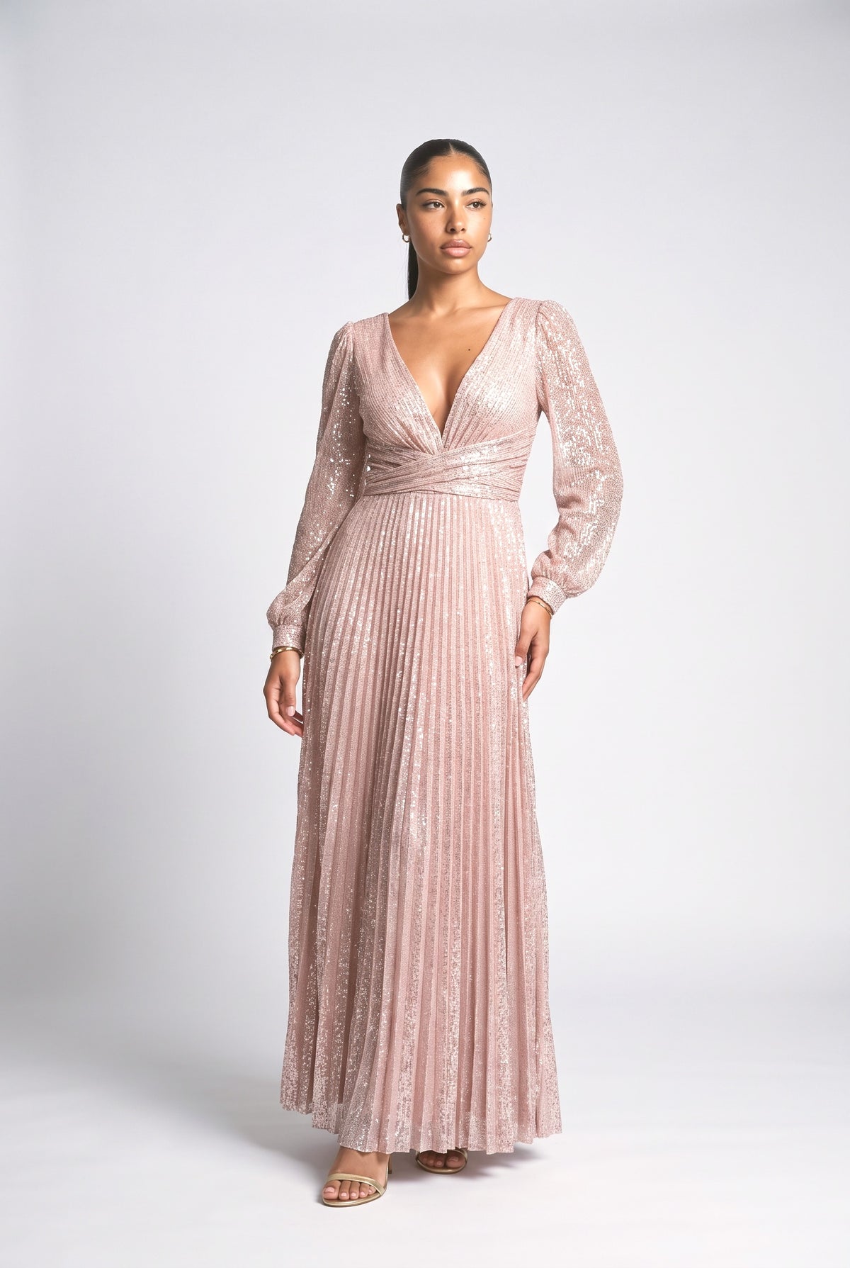 Pink Ruffle Maxi Dress, pink