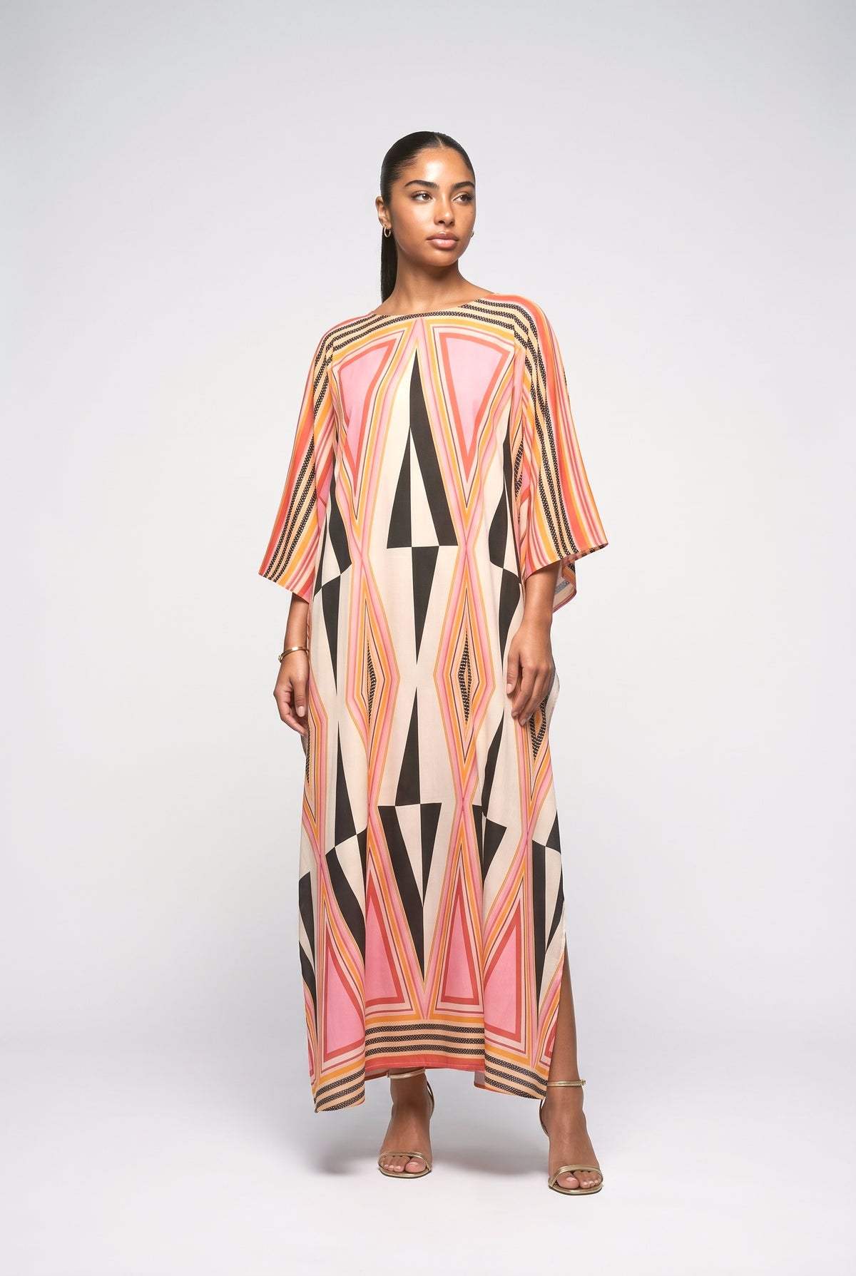 Pink Slit Maxi Dress, pink