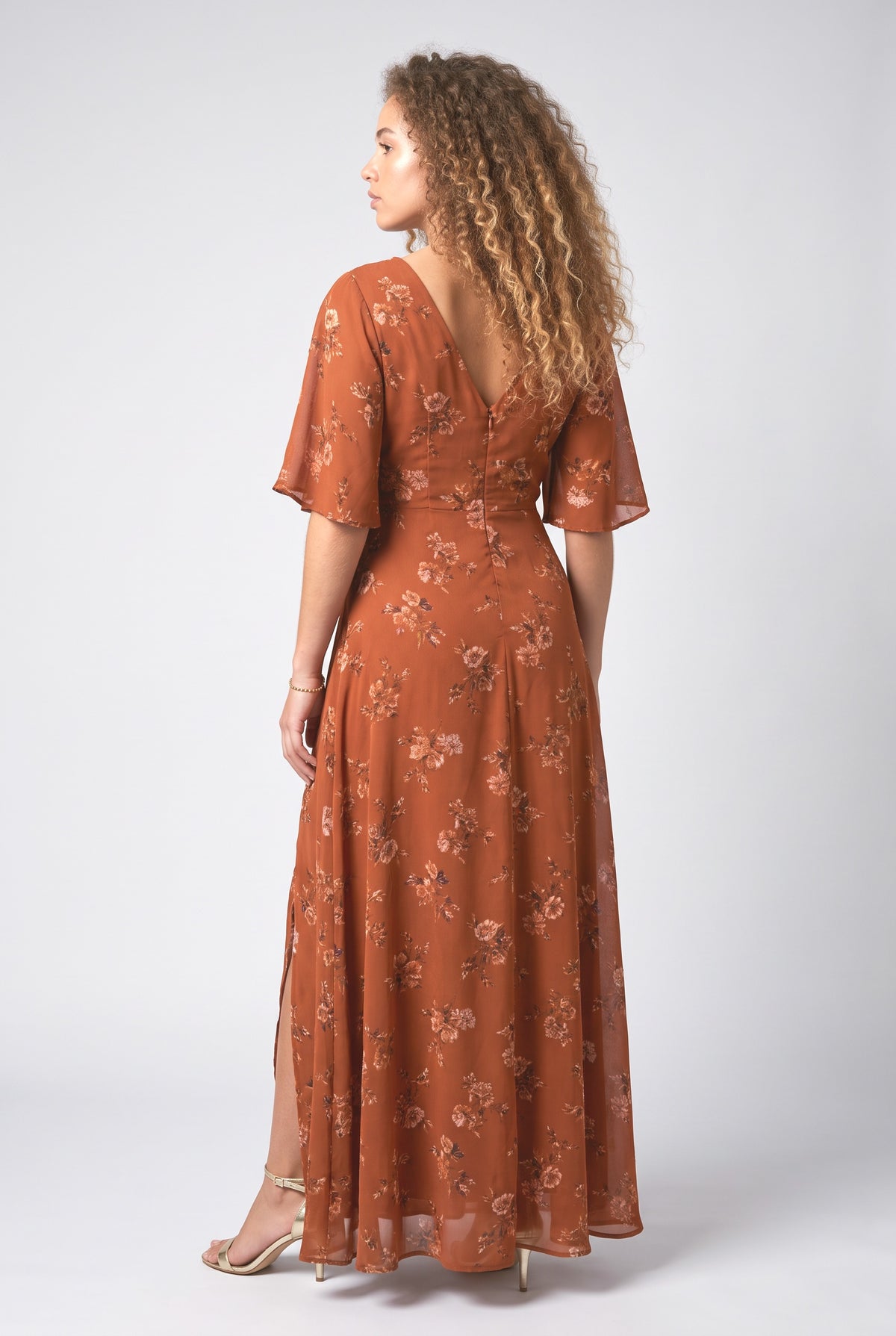 Illusion Printed Dress-7, back view