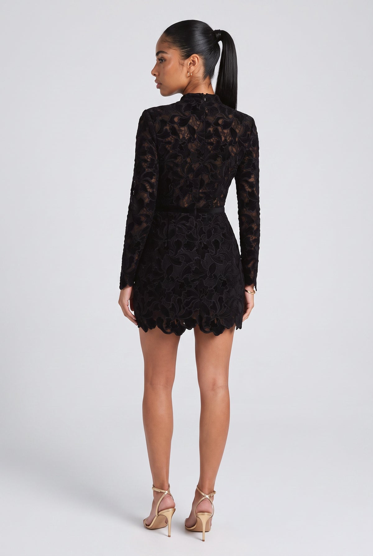 Lace Mini Dress, back view