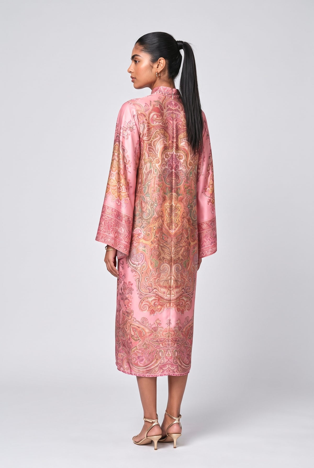 Paisley Midi Dress, back view