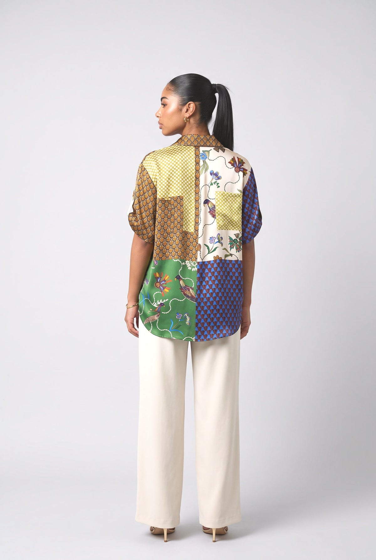 Multicolor Print Relaxed Top, back view