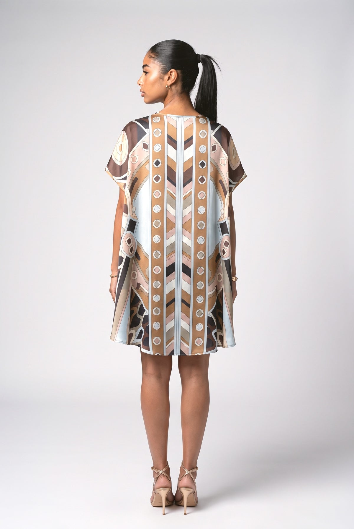 Geometric Mini Dress, back view