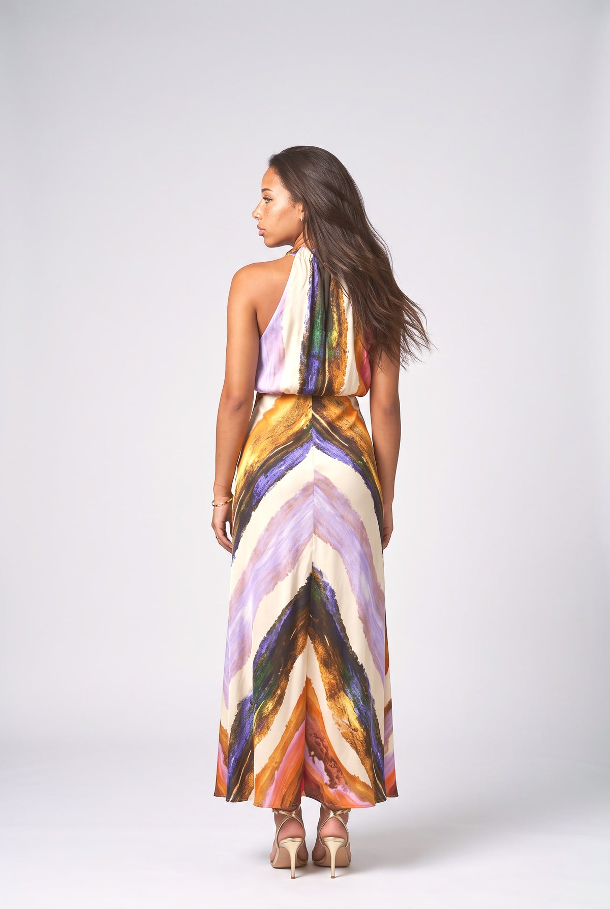 Abstract Maxi Skirt, back view