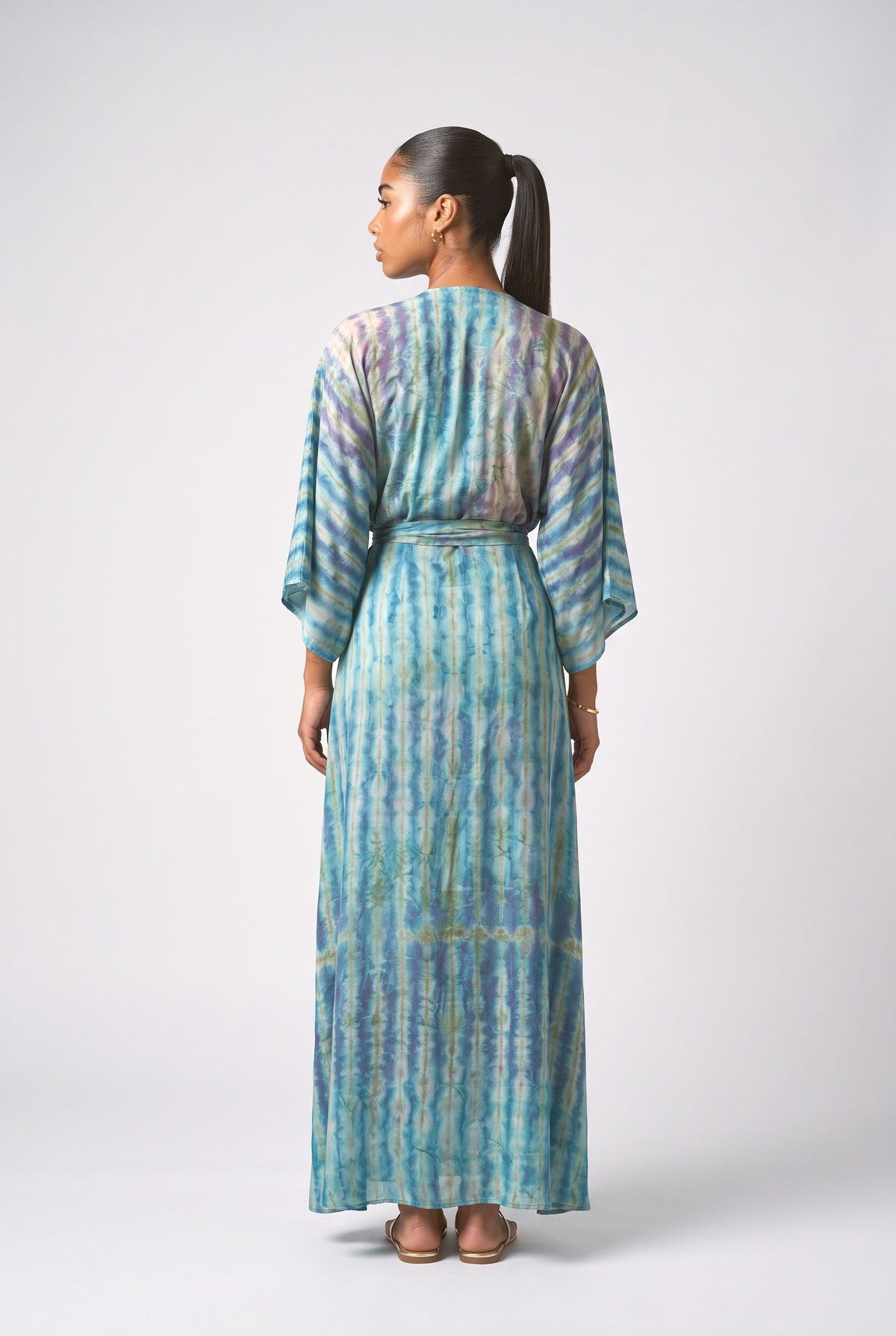 Illusion Printed Dress-2, back view