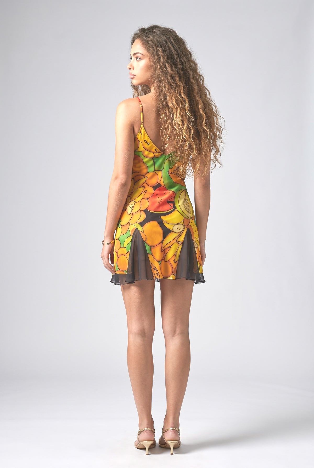 Multicolor Print Mini Dress, back view