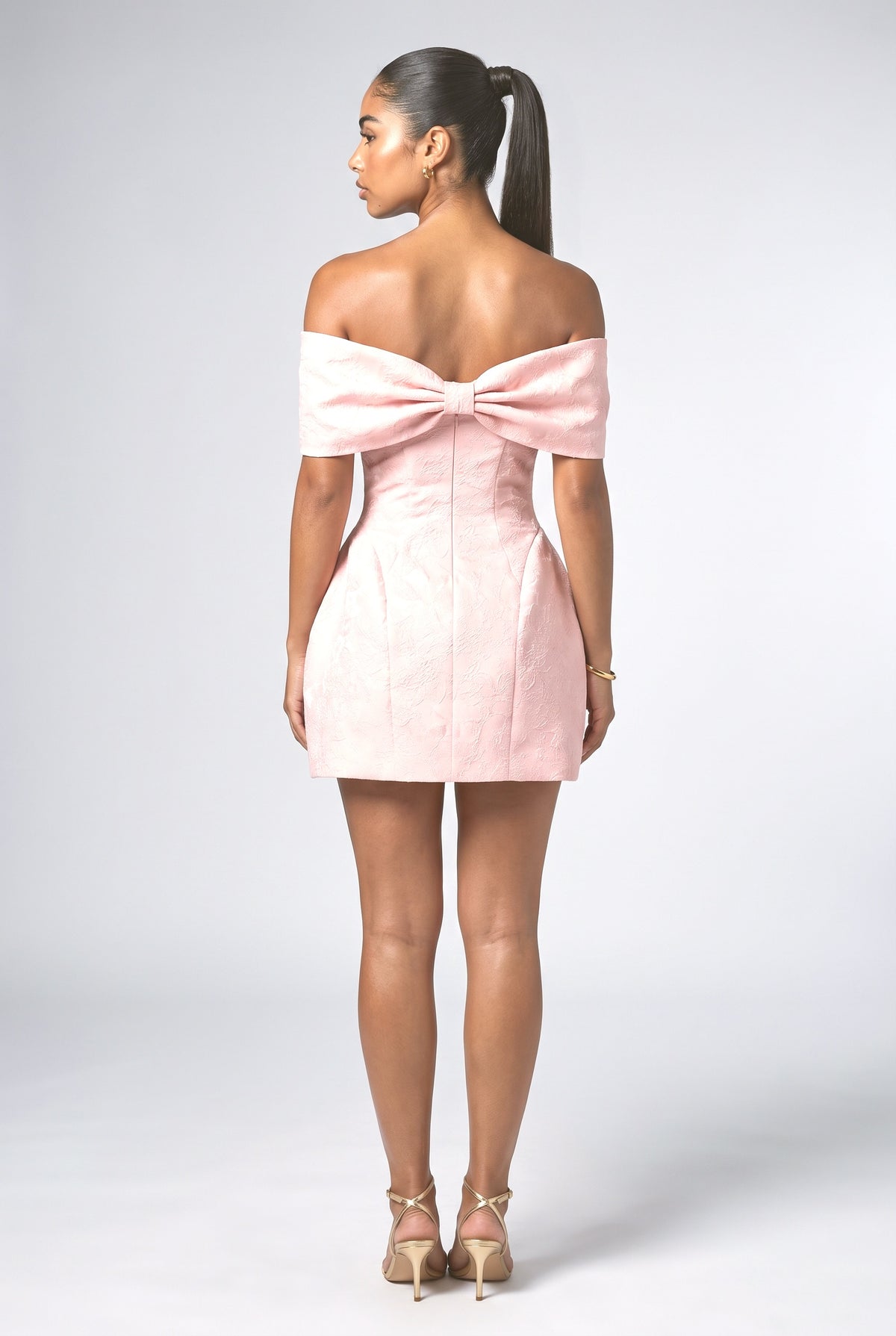 Off-Shoulder Mini Dress, back view