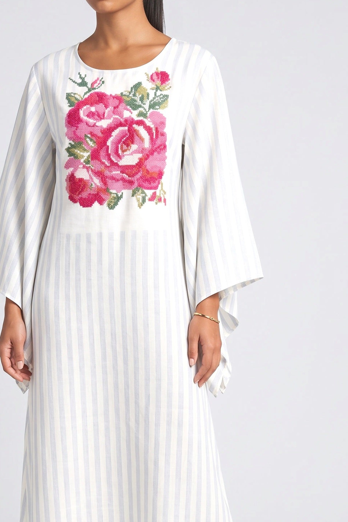 Blush Rose Whisper Maxi Dress, fabric detail