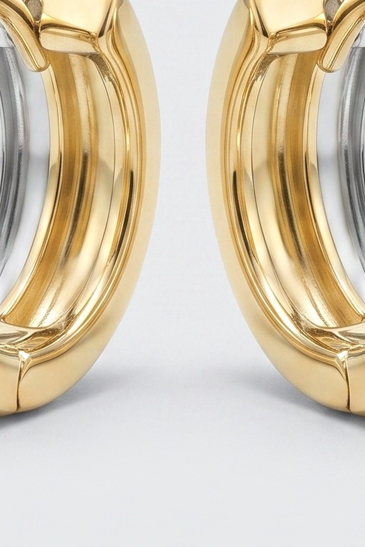 Bold Mixed Double Hoops, fabric detail