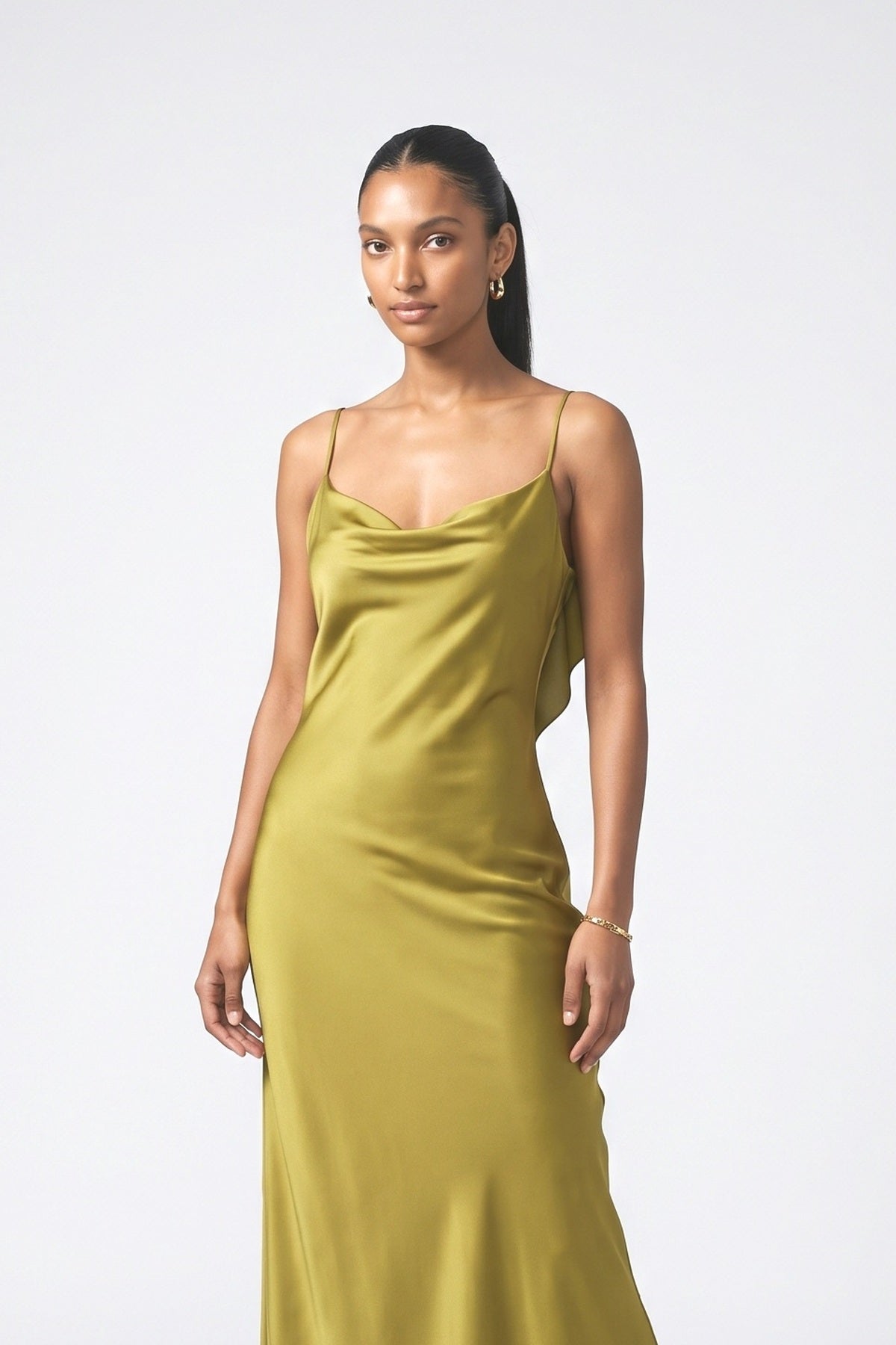 Green Bordeaux Maxi Dress, fabric detail