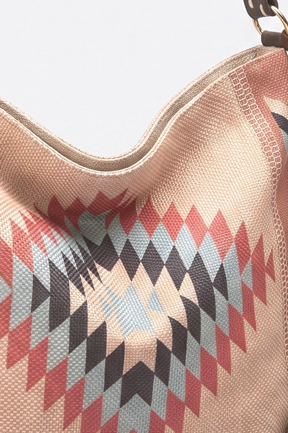 Western Style Woven Tassel Shoulder Bag, fabric detail