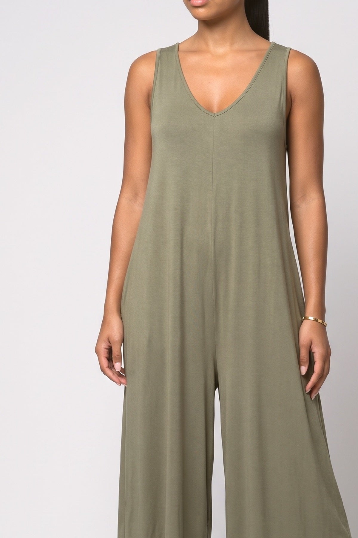 Fresh and Pocket Thin Jumpsuit, fabric detail