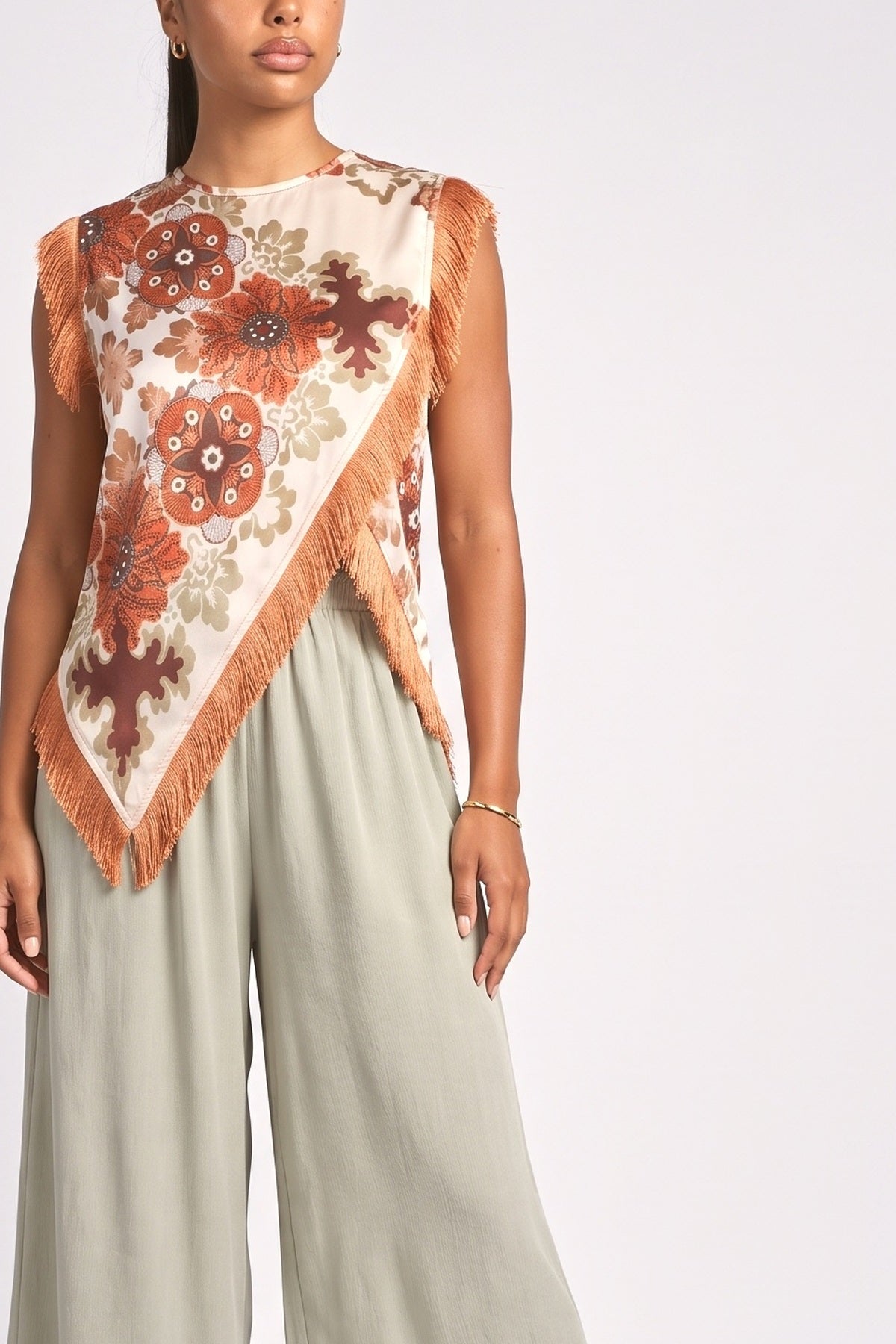 Tassel DesignTop and Bloomers Set, fabric detail