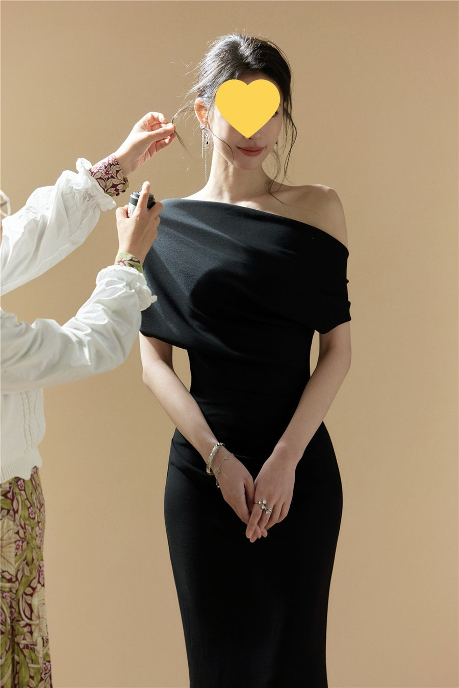 Off-Shoulder Ruched Long Prom Dress