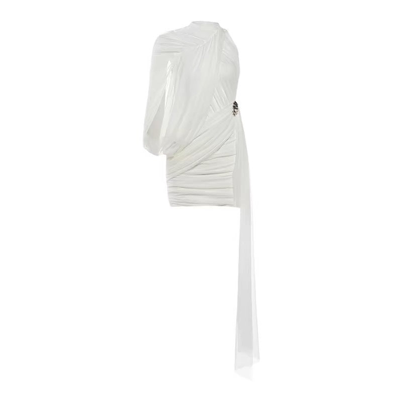 Tulle One-Shoulder Short Homecoming Dress