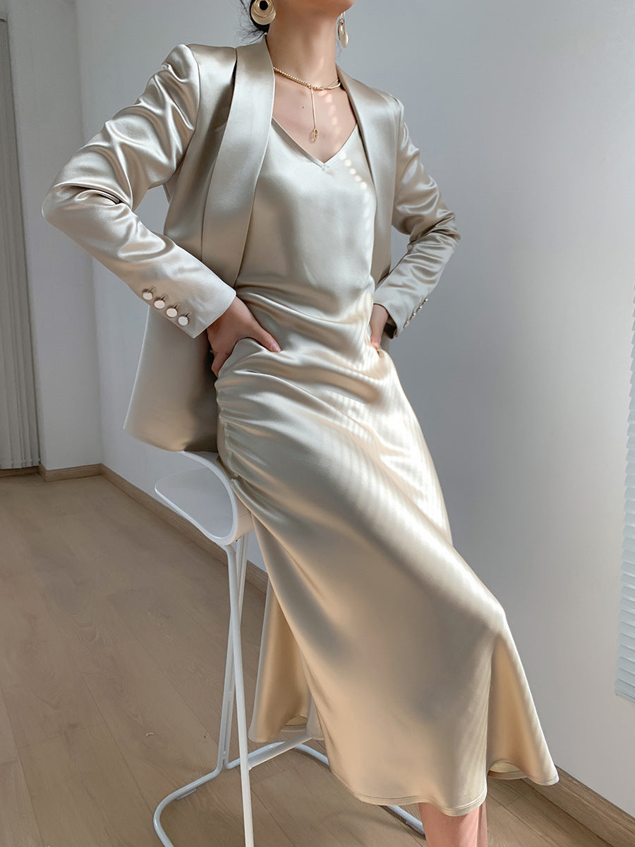 Satin Wedding Guest Dress