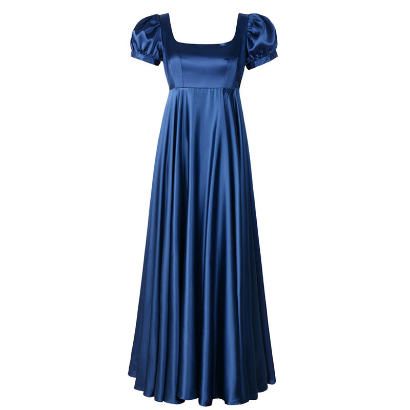 Emerald Satin Bridesmaid Dress