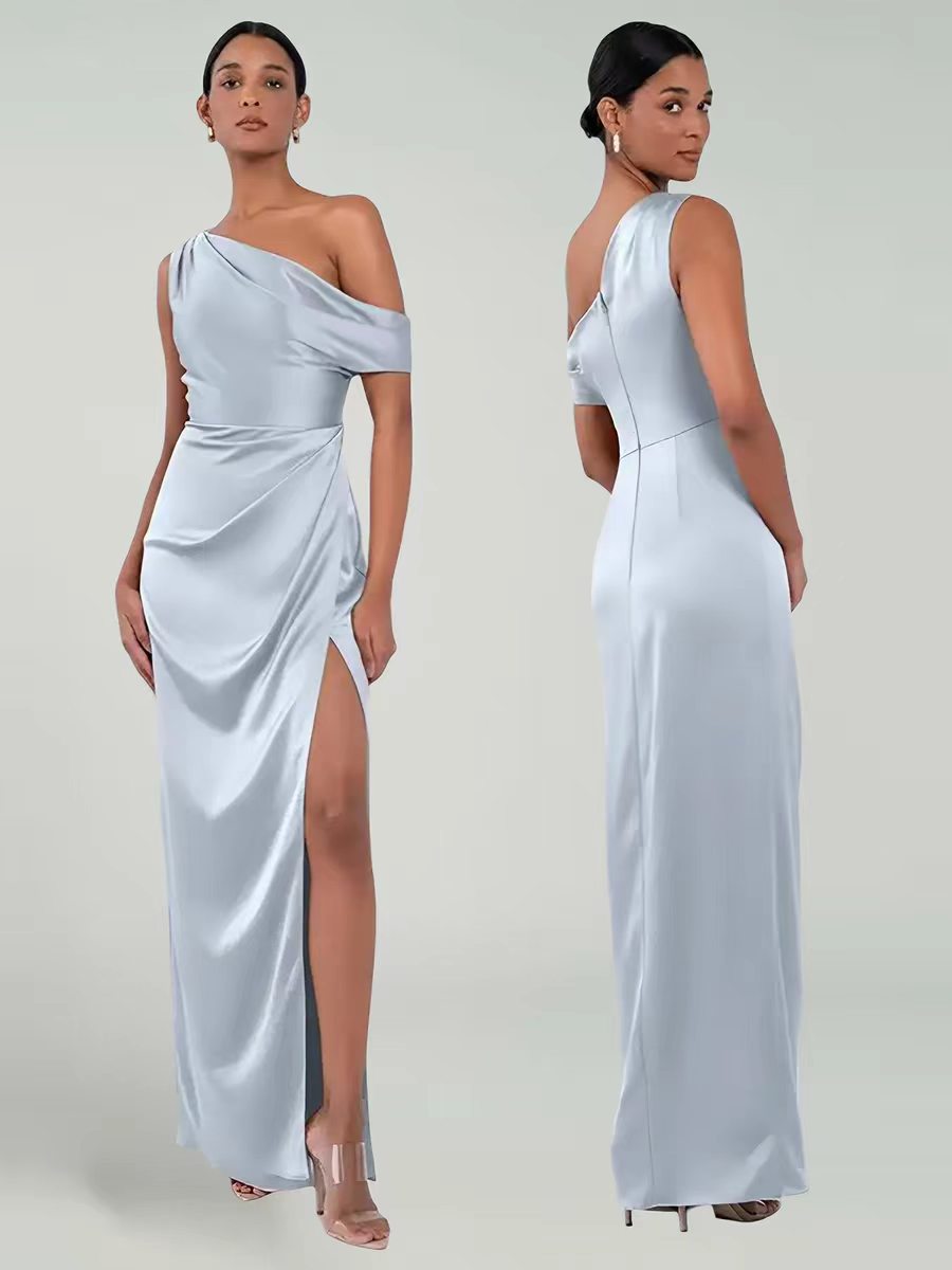 Maxi Satin Bridesmaid Dress