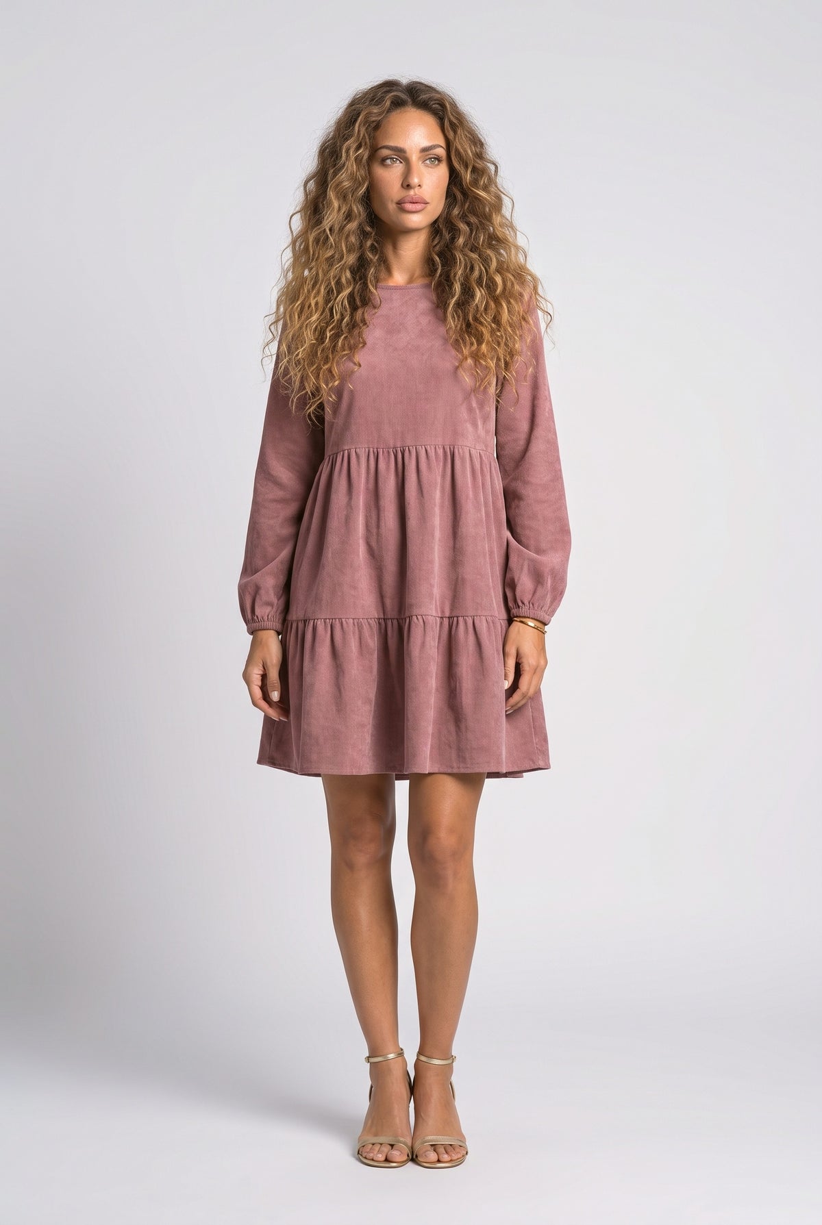 Tiered Long Sleeve Dress