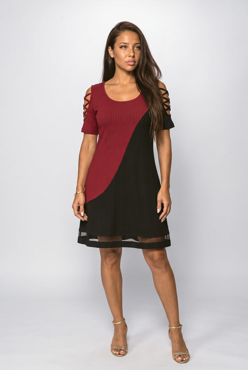 Colorblock Midi Dress