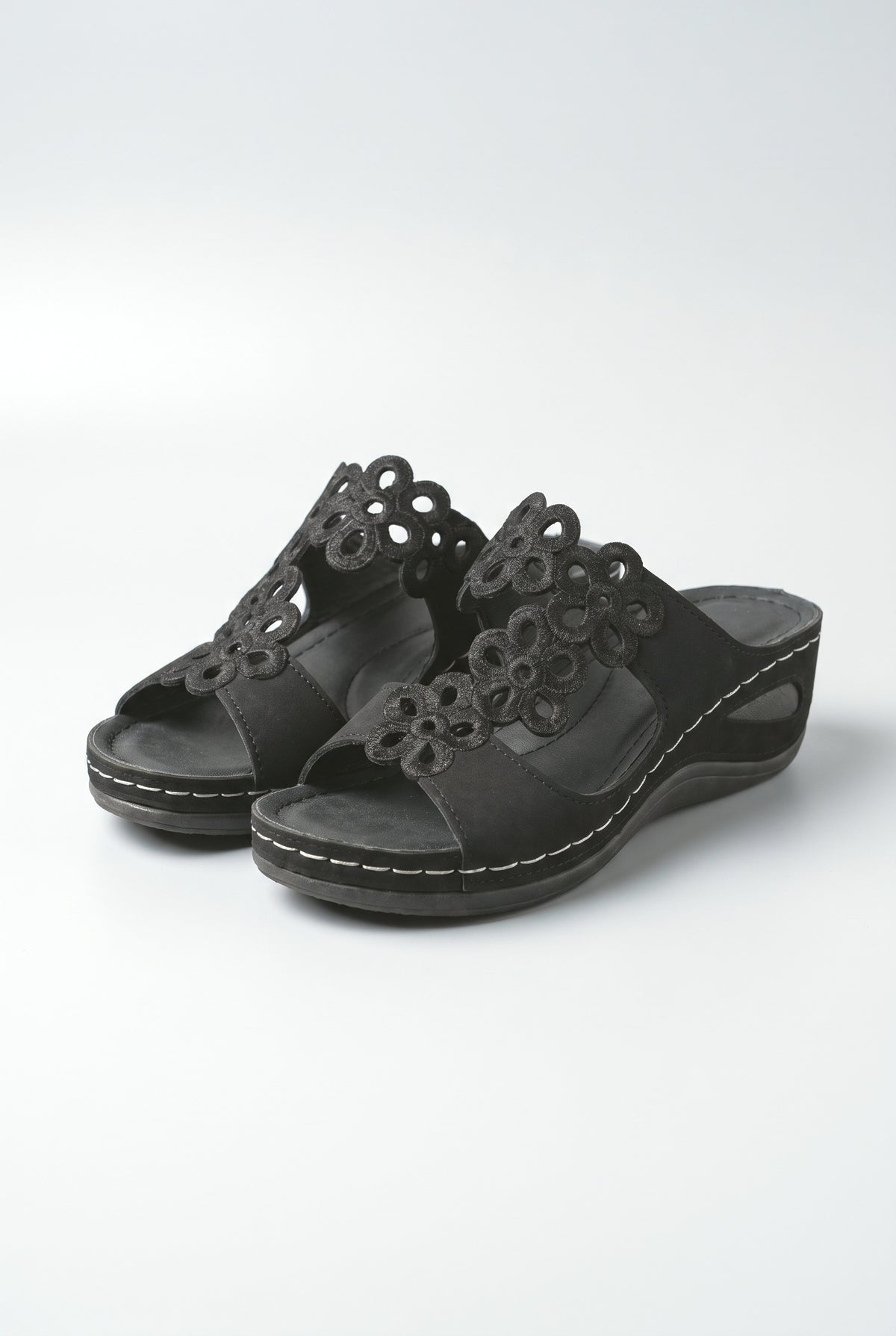 Floral Platform Sandals