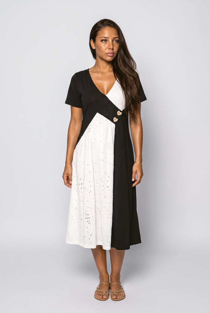 V-Neck Midi Dress