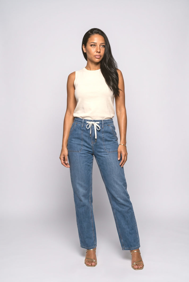 Light Blue Wide Leg Pants