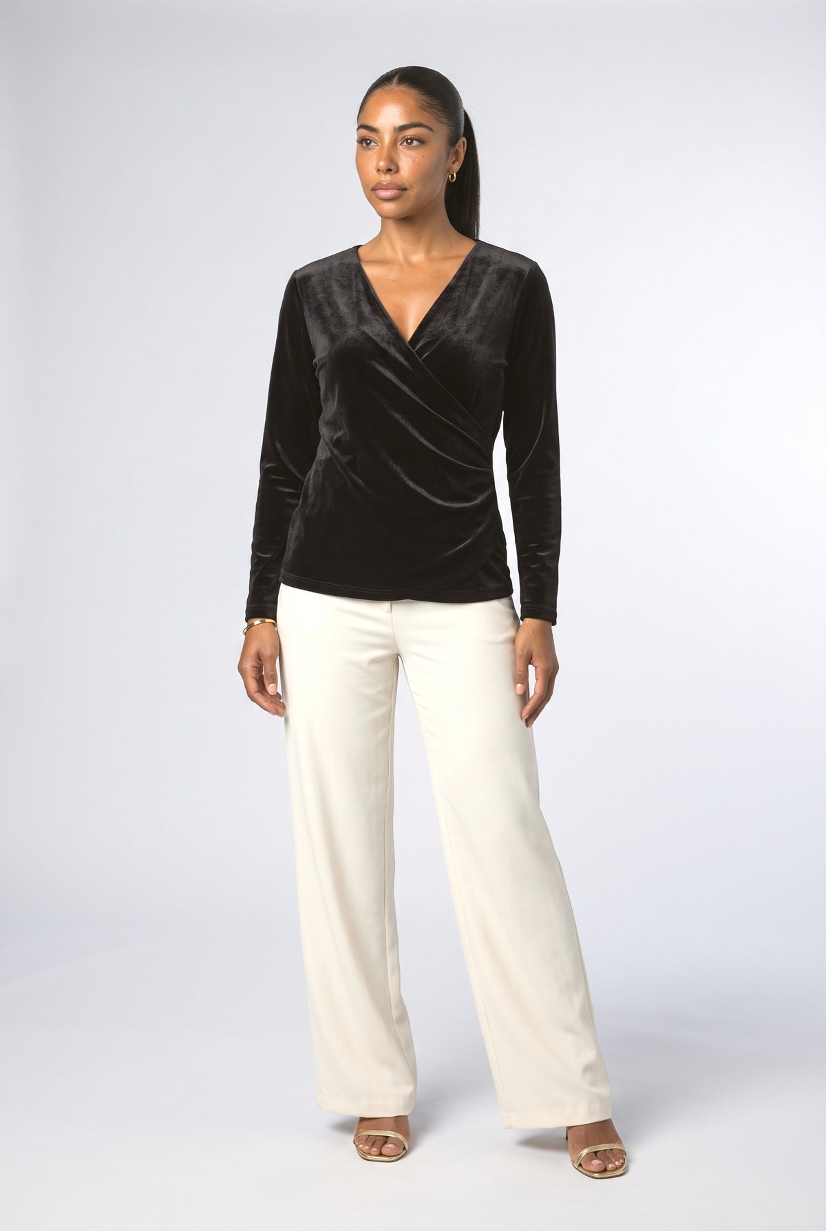 V-Neck Knit Top