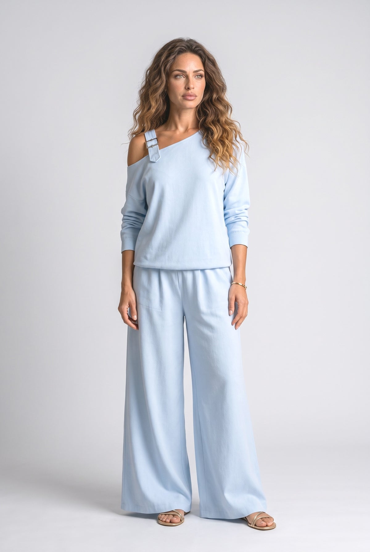 One-Shoulder Two Piece Outfit