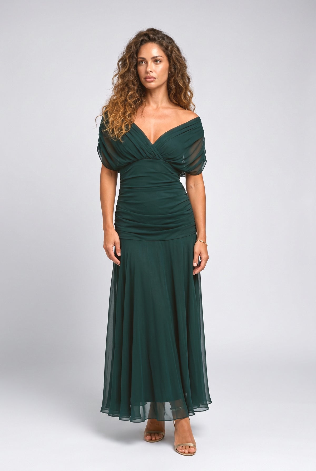 Off-Shoulder Mermaid Cocktail Dress