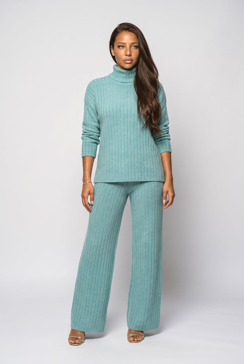 Olive Knit Two Piece Outfit