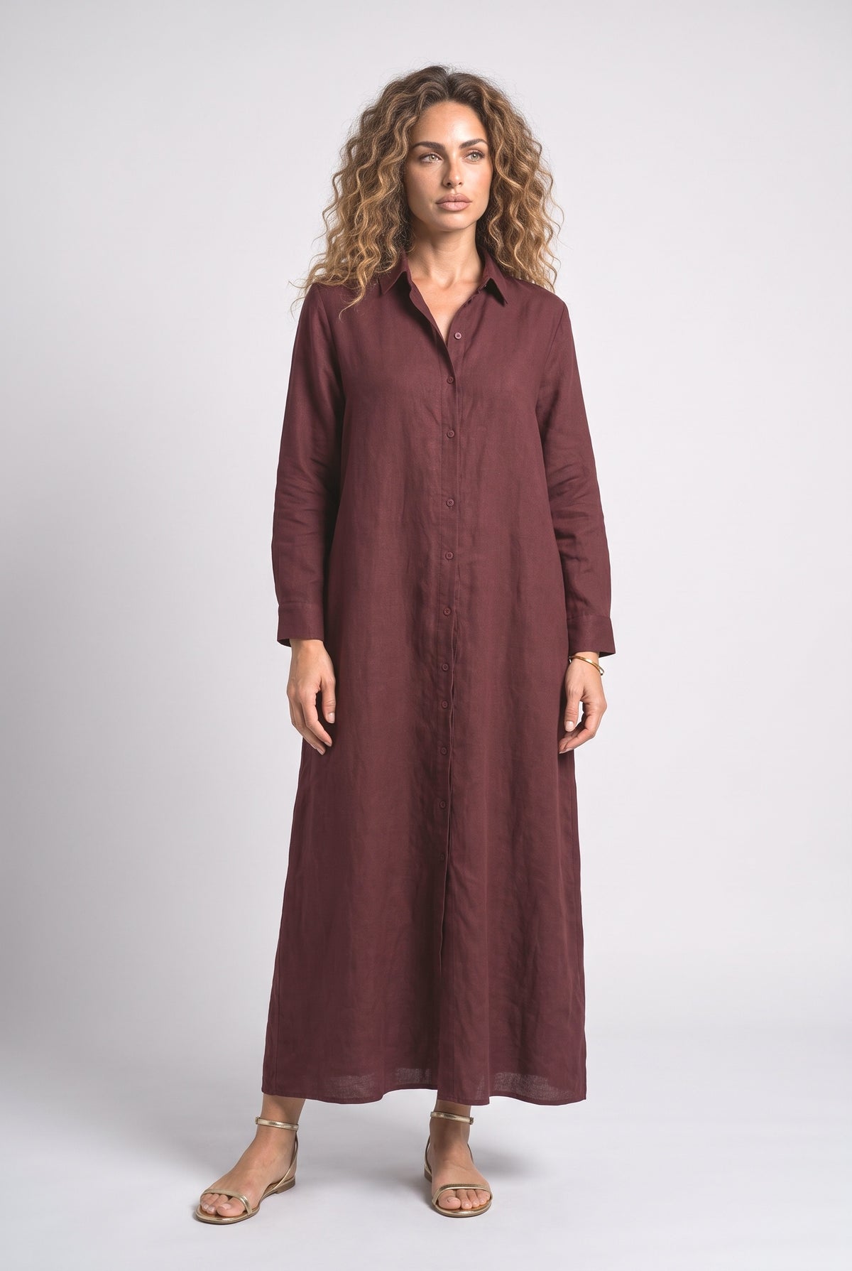 Linen Oversized Maxi Dress