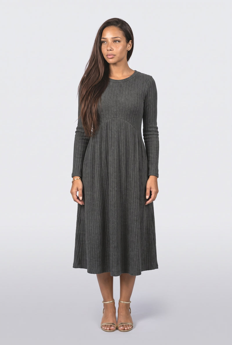 Knit A-Line Midi Dress