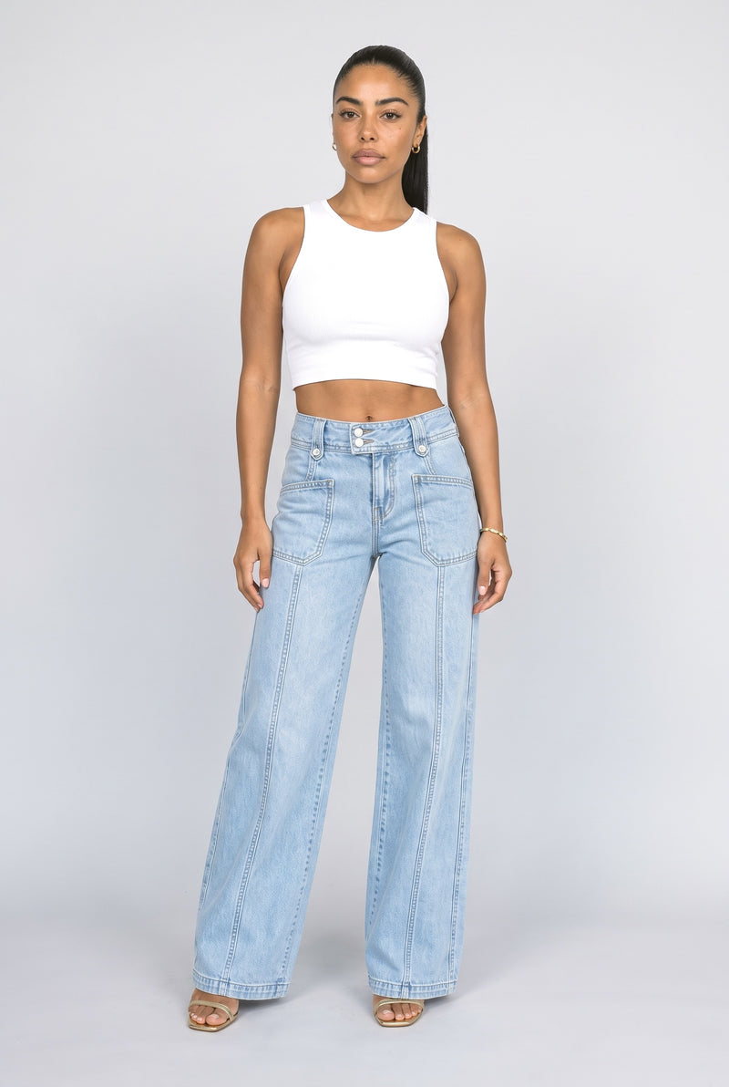 Blue Asymmetric Jeans