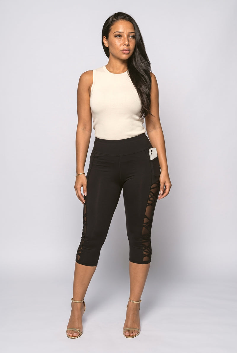 Black Mesh Leggings