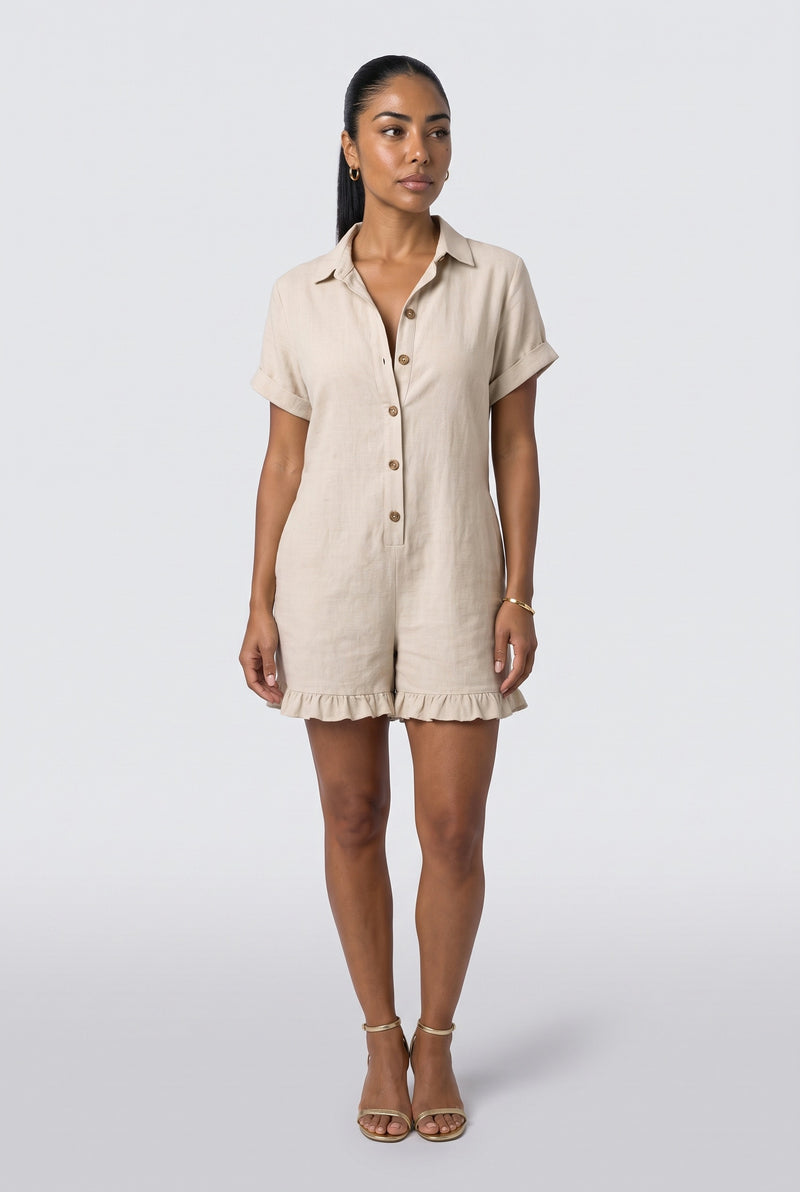 Cream Jumpsuit
