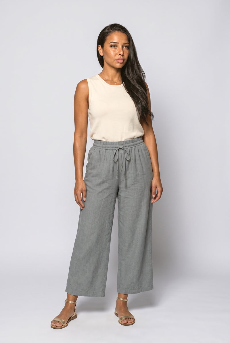 Grey Black Wide Leg Pants