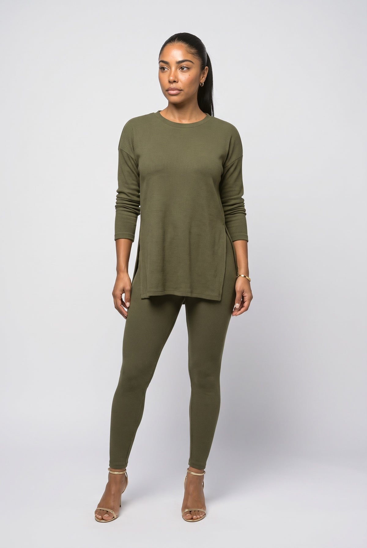 Long Sleeve Wide Leg Pants