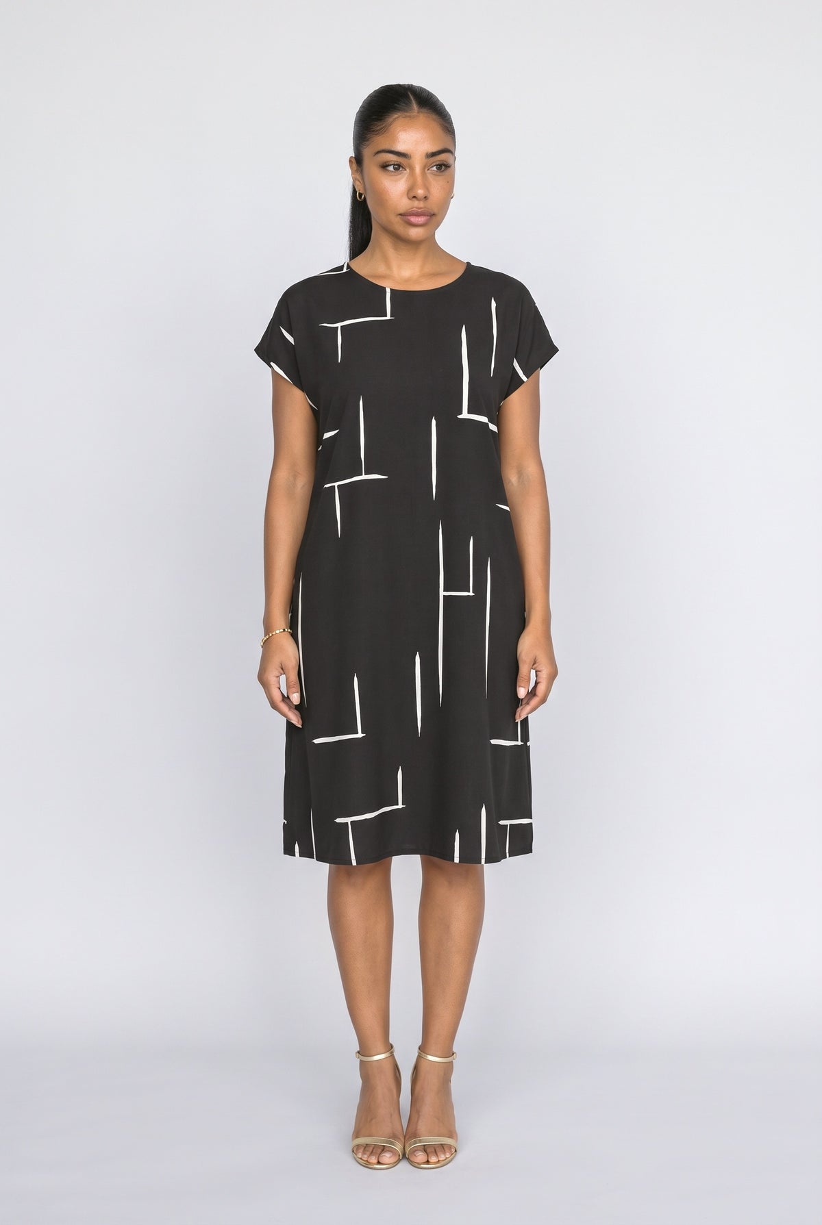 Abstract Midi Dress