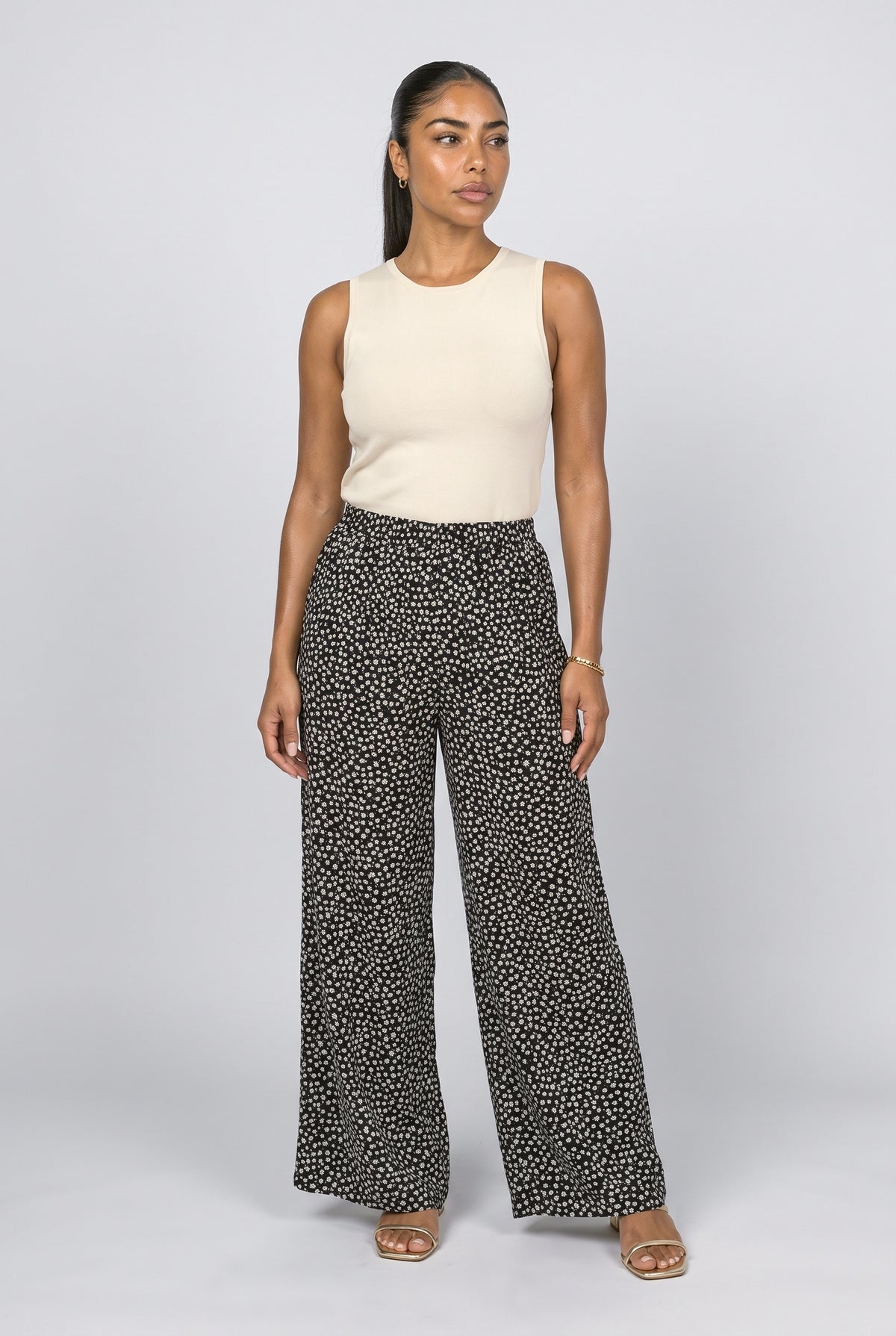 Floral Wide Leg Pants