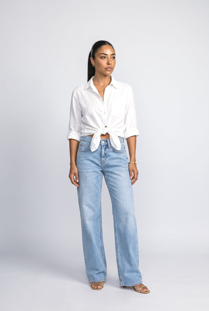 Blue Wide Leg Pants